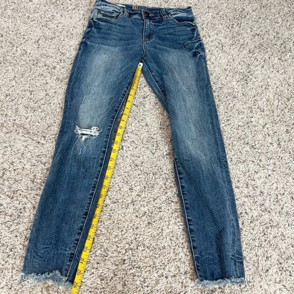Kut From The Kloth Carlo High Rise Skinny Ankle Distressed Jeans Denim Size 4 - Picture 3 of 9